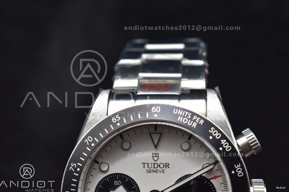 Dial Edition Black Chrono Bracelet White SS Best on SS 1:1 Bay TWS A7750 1104